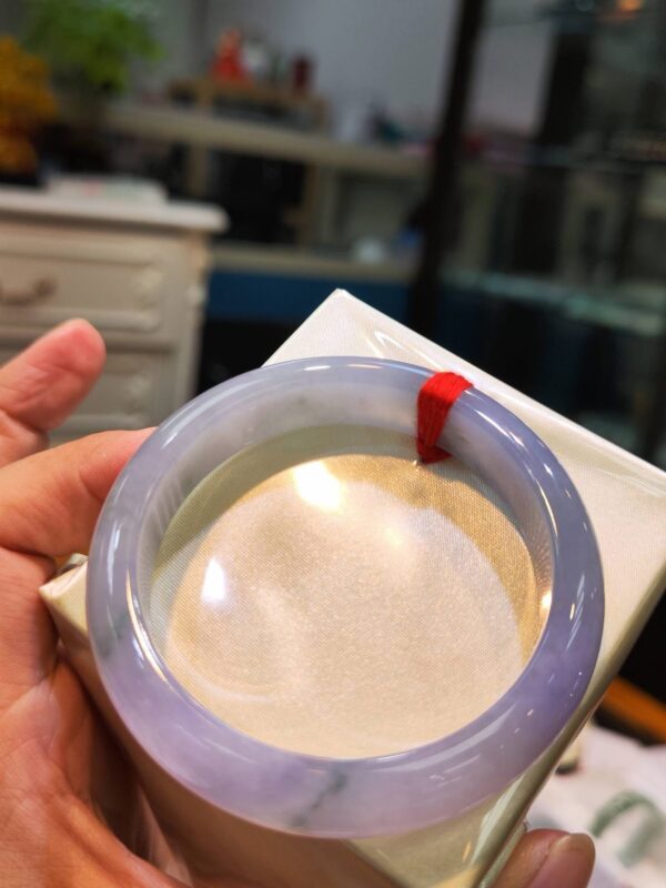 🌸  冰種紫羅蘭正圈手鐲  天然緬甸玉A貨 🌸