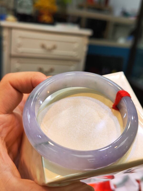 🌸  冰種紫羅蘭正圈手鐲  天然緬甸玉A貨 🌸