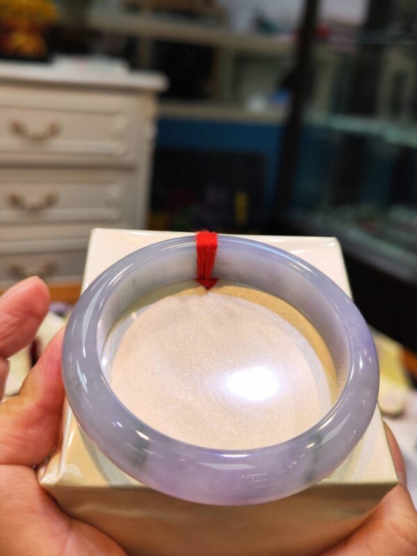 🌸  冰種紫羅蘭正圈手鐲  天然緬甸玉A貨 🌸