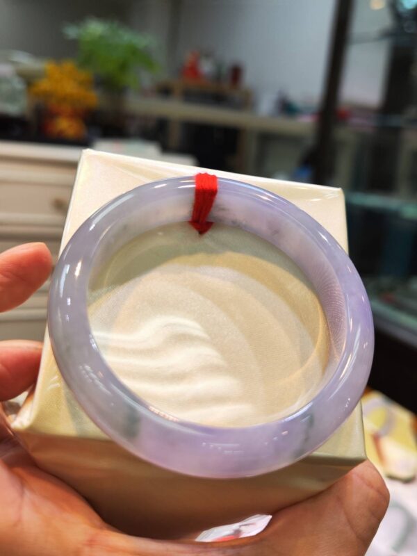 🌸  冰種紫羅蘭正圈手鐲  天然緬甸玉A貨 🌸