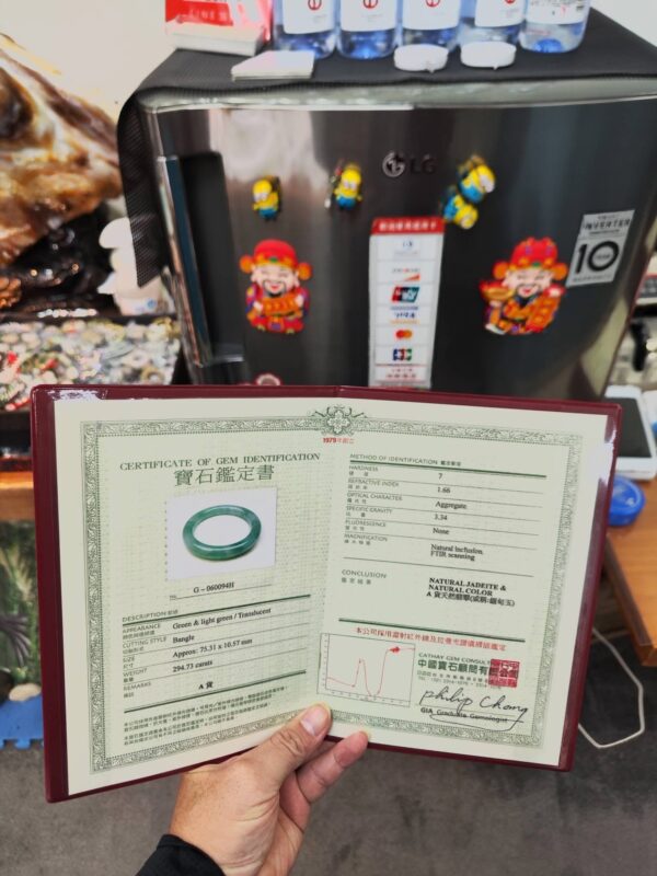 ✨天然緬甸玉A貨 ✨🔥滿陽綠正圈圓骨手鐲 🔥