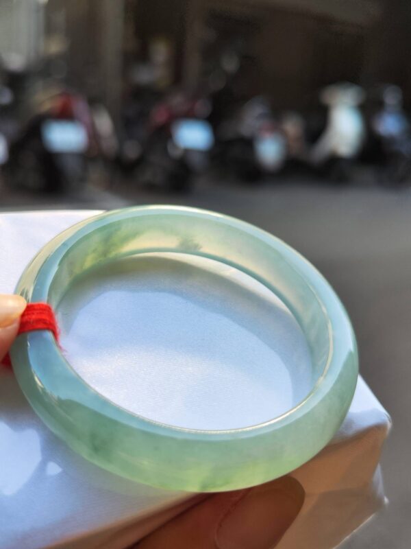 img_9389 🌸 冰玻微起光正圈手鐲 天然緬甸玉A貨 🌸