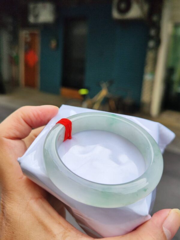 img_9422 🌸 放光玻璃種飄綠花正圈厚庄手鐲 天然緬甸玉A貨 🌸