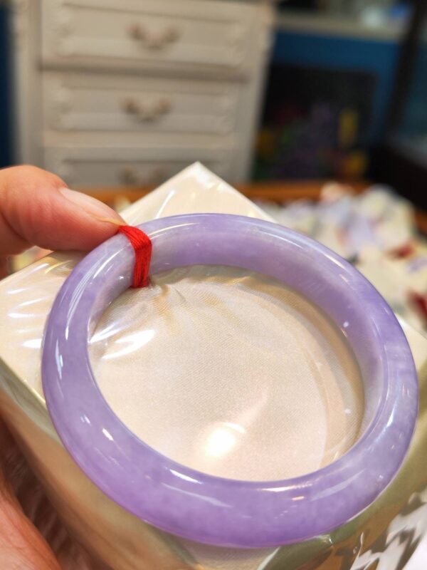 🌸滿色濃紫羅蘭正圈手鐲  天然緬甸玉A貨 🌸