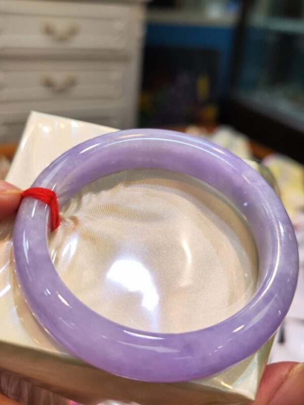 🌸滿色濃紫羅蘭正圈手鐲  天然緬甸玉A貨 🌸