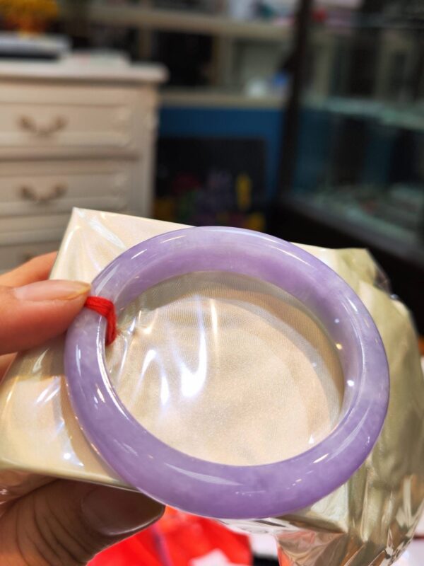 🌸滿色濃紫羅蘭正圈手鐲  天然緬甸玉A貨 🌸