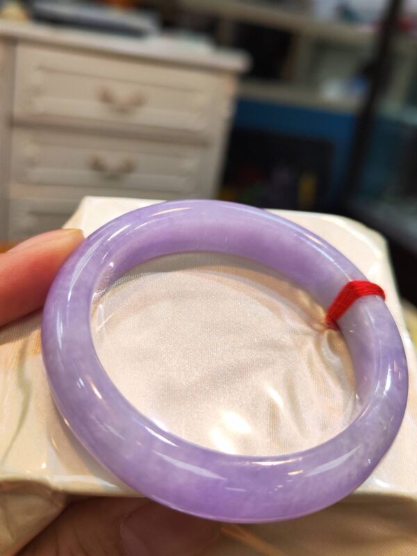 🌸滿色濃紫羅蘭正圈手鐲  天然緬甸玉A貨 🌸