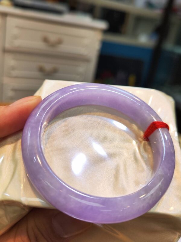 🌸滿色濃紫羅蘭正圈手鐲  天然緬甸玉A貨 🌸