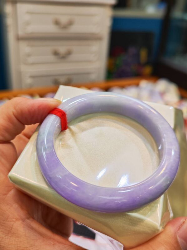 🌸濃紫羅蘭正圈手鐲  天然緬甸玉A貨 🌸