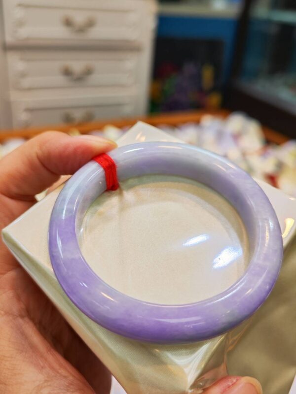 🌸濃紫羅蘭正圈手鐲  天然緬甸玉A貨 🌸