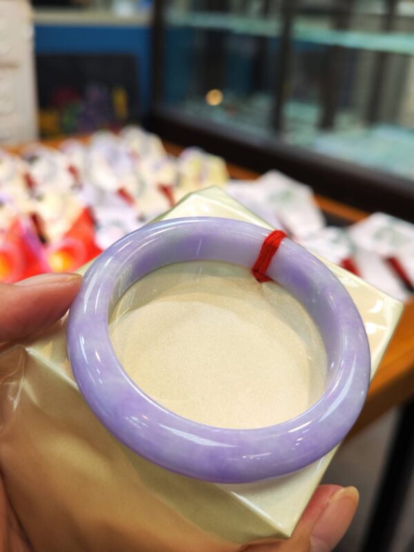 🌸濃紫羅蘭正圈手鐲  天然緬甸玉A貨 🌸