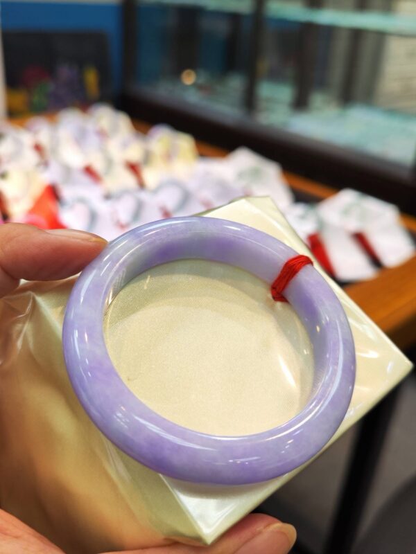 🌸濃紫羅蘭正圈手鐲  天然緬甸玉A貨 🌸