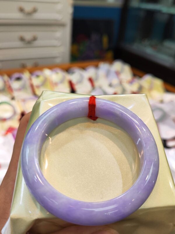 🌸濃紫羅蘭正圈手鐲  天然緬甸玉A貨 🌸