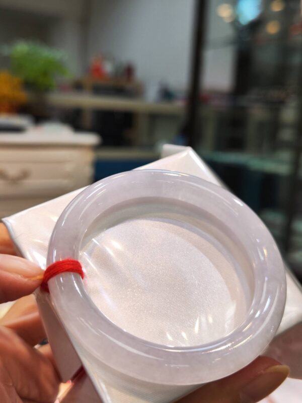 🌸  冰種白月光圓骨正圈手鐲  天然緬甸玉A貨 🌸