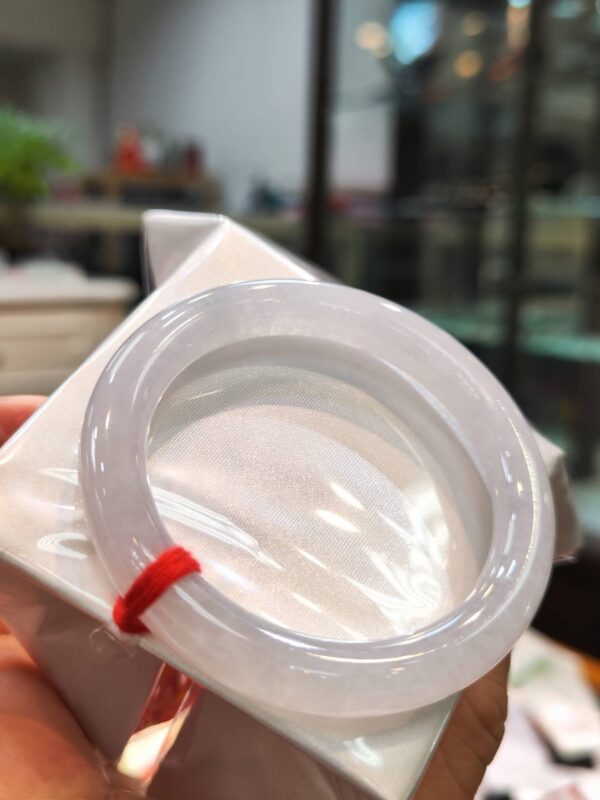 🌸  冰種白月光圓骨正圈手鐲  天然緬甸玉A貨 🌸