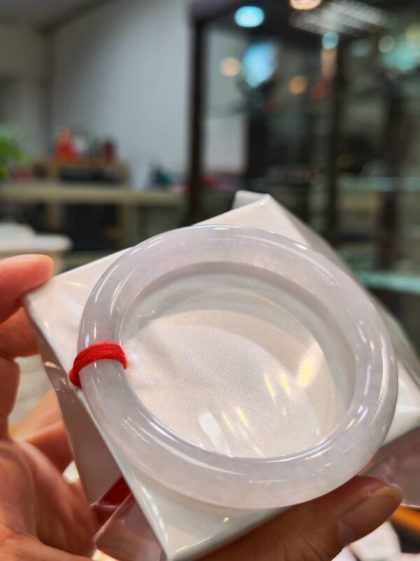 🌸  冰種白月光圓骨正圈手鐲  天然緬甸玉A貨 🌸