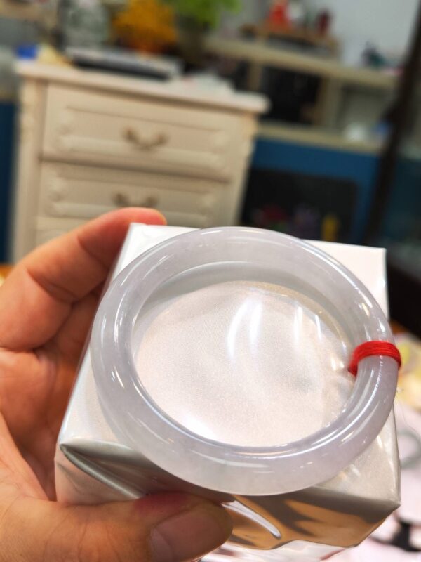 🌸  冰種白月光圓骨正圈手鐲  天然緬甸玉A貨 🌸