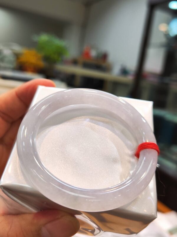 🌸  冰種白月光圓骨正圈手鐲  天然緬甸玉A貨 🌸
