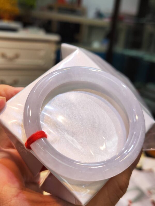 🌸  冰種白月光圓骨正圈手鐲  天然緬甸玉A貨 🌸