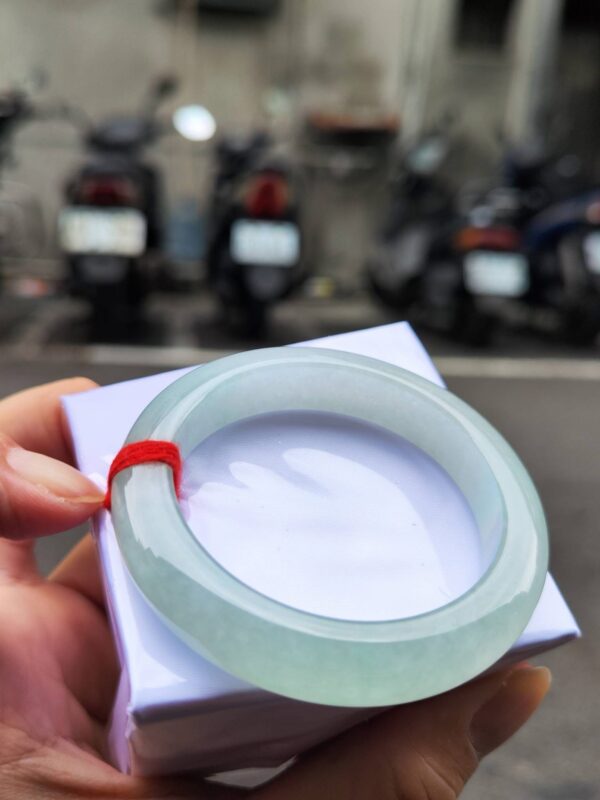 🌸  冰種淡果綠正圈厚庄手鐲  天然緬甸玉A貨 🌸