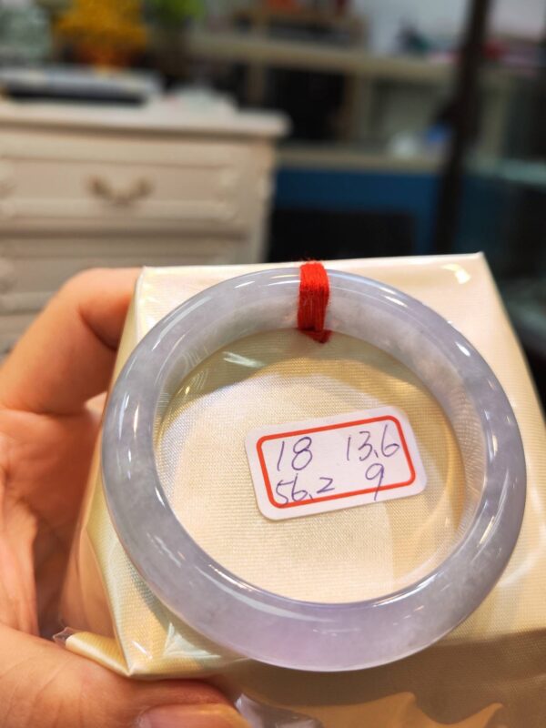 🌸冰種紫羅蘭正圈手鐲  天然緬甸玉A貨 🌸