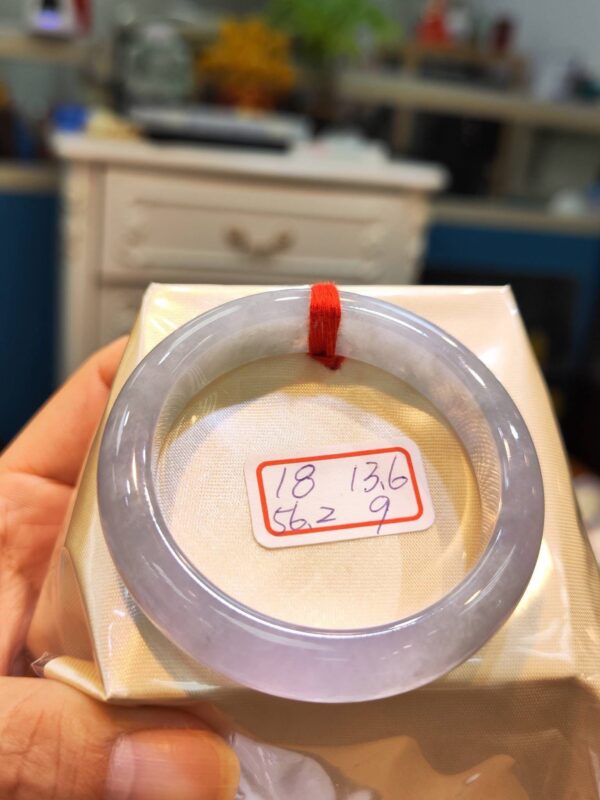 🌸冰種紫羅蘭正圈手鐲  天然緬甸玉A貨 🌸