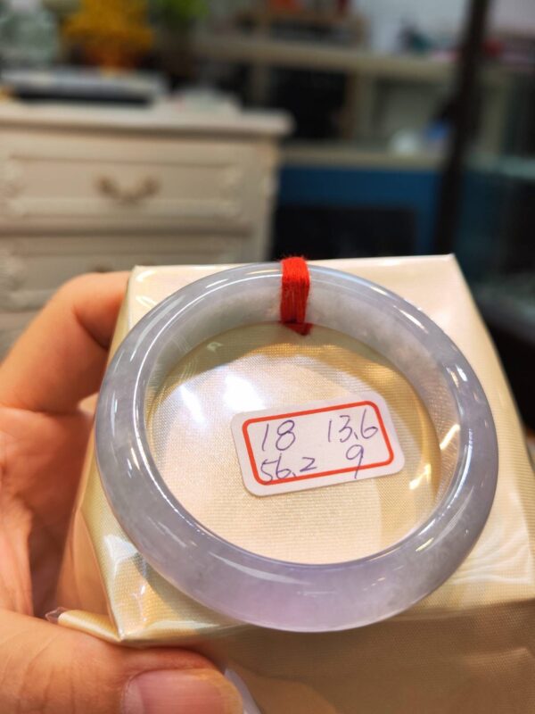 🌸冰種紫羅蘭正圈手鐲  天然緬甸玉A貨 🌸