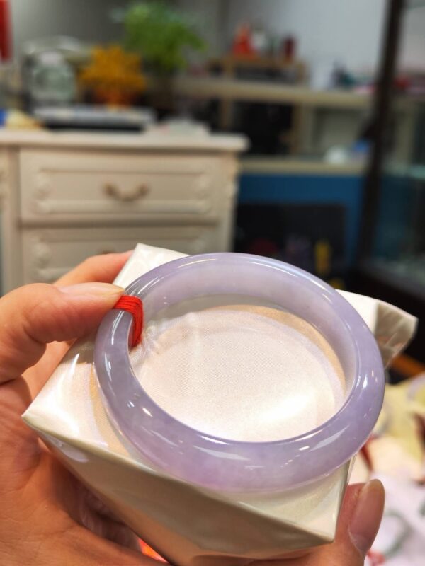 🌸冰種紫羅蘭正圈手鐲  天然緬甸玉A貨 🌸