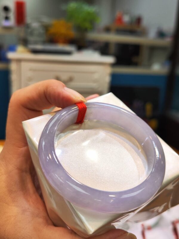 🌸冰種紫羅蘭正圈手鐲  天然緬甸玉A貨 🌸