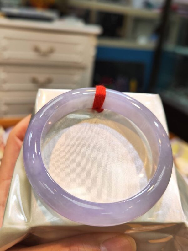 🌸冰種紫羅蘭正圈手鐲  天然緬甸玉A貨 🌸