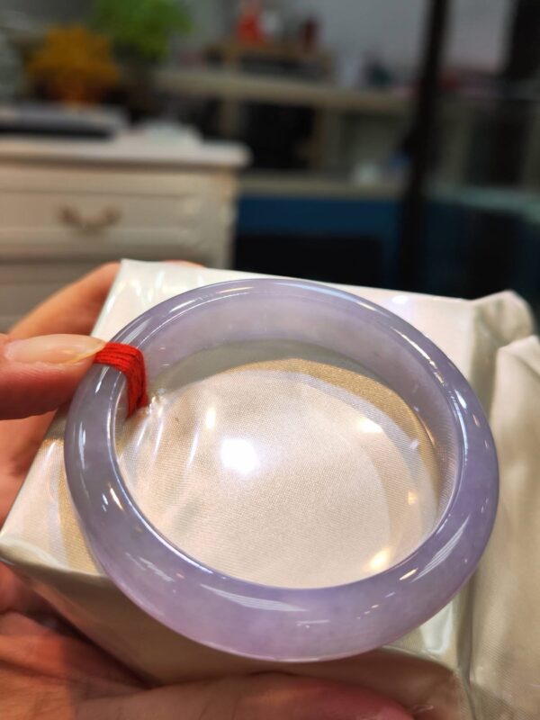 🌸冰種紫羅蘭正圈手鐲  天然緬甸玉A貨 🌸