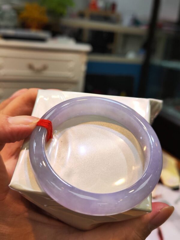 🌸冰種紫羅蘭正圈手鐲  天然緬甸玉A貨 🌸