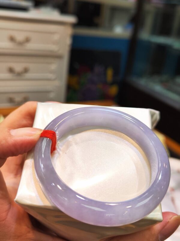 🌸冰種紫羅蘭正圈手鐲  天然緬甸玉A貨 🌸