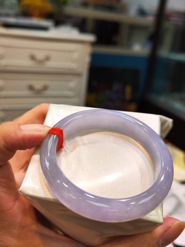 🌸冰種紫羅蘭正圈手鐲  天然緬甸玉A貨 🌸
