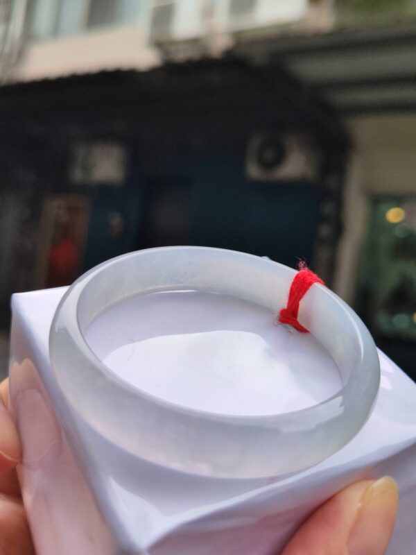 🌸  玻璃種白月光正圈手鐲  天然緬甸玉A貨 🌸