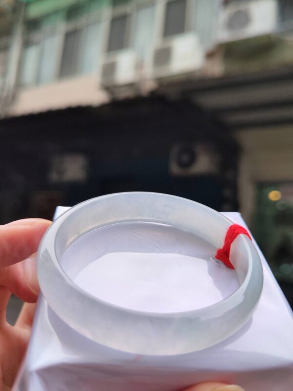 🌸  玻璃種白月光正圈手鐲  天然緬甸玉A貨 🌸