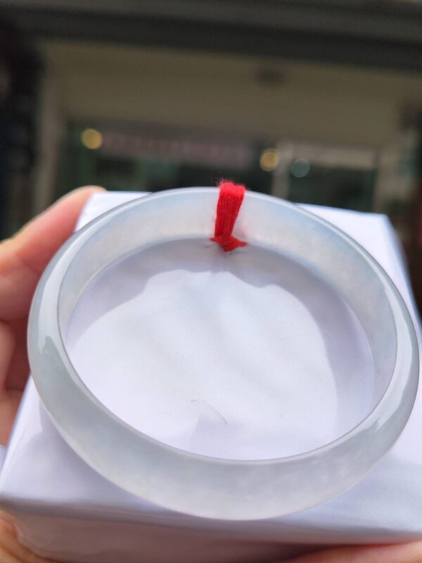 🌸  玻璃種白月光正圈手鐲  天然緬甸玉A貨 🌸