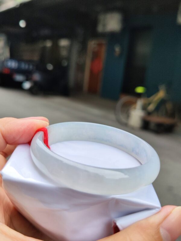 🌸  玻璃種白月光正圈手鐲  天然緬甸玉A貨 🌸