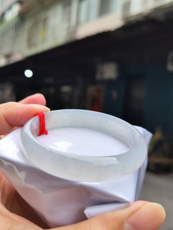 🌸  玻璃種白月光正圈手鐲  天然緬甸玉A貨 🌸