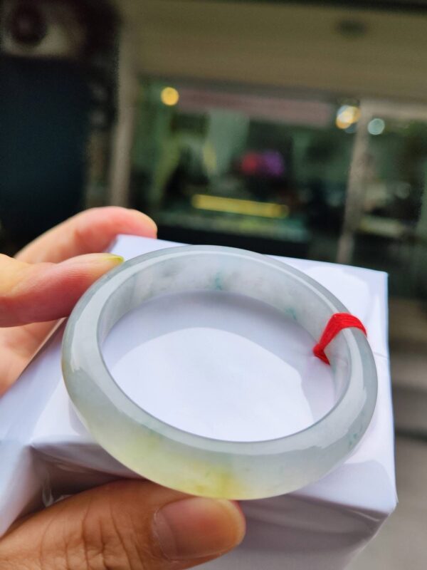 🌸  放光玻璃種飄蜜黃正圈手鐲  天然緬甸玉A貨 🌸