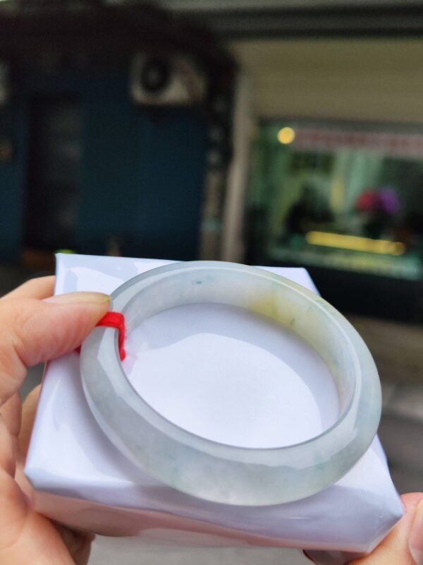 🌸  放光玻璃種飄蜜黃正圈手鐲  天然緬甸玉A貨 🌸