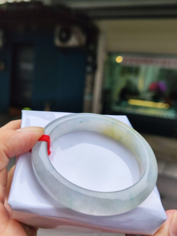 🌸  放光玻璃種飄蜜黃正圈手鐲  天然緬甸玉A貨 🌸