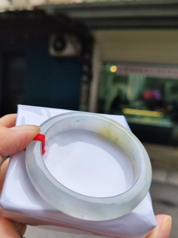 🌸  放光玻璃種飄蜜黃正圈手鐲  天然緬甸玉A貨 🌸