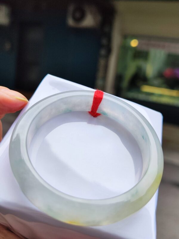 🌸  放光玻璃種飄蜜黃正圈手鐲  天然緬甸玉A貨 🌸