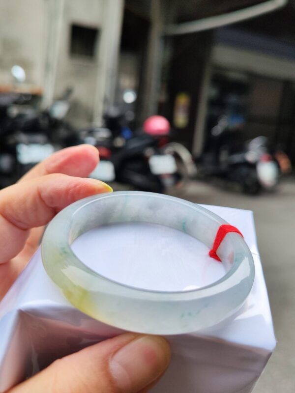 🌸  放光玻璃種飄蜜黃正圈手鐲  天然緬甸玉A貨 🌸