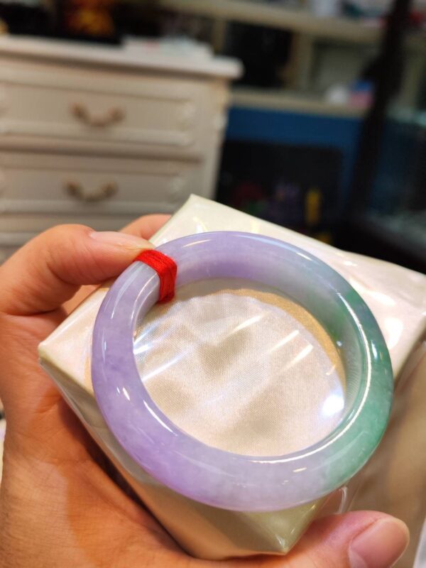 🌸濃紫羅蘭春彩正圈手鐲  天然緬甸玉A貨 🌸
