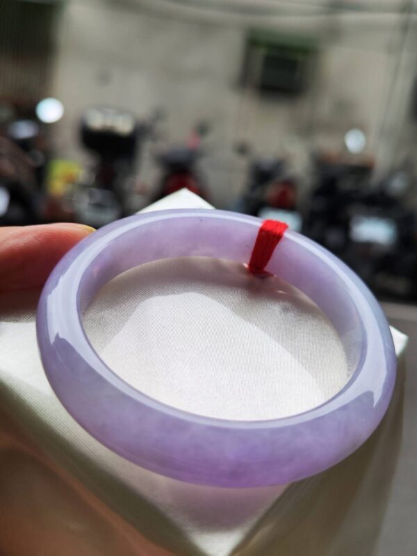 🌸滿色濃紫羅蘭正圈手鐲  天然緬甸玉A貨 🌸