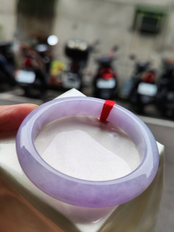 🌸滿色濃紫羅蘭正圈手鐲  天然緬甸玉A貨 🌸