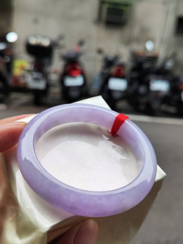 🌸滿色濃紫羅蘭正圈手鐲  天然緬甸玉A貨 🌸