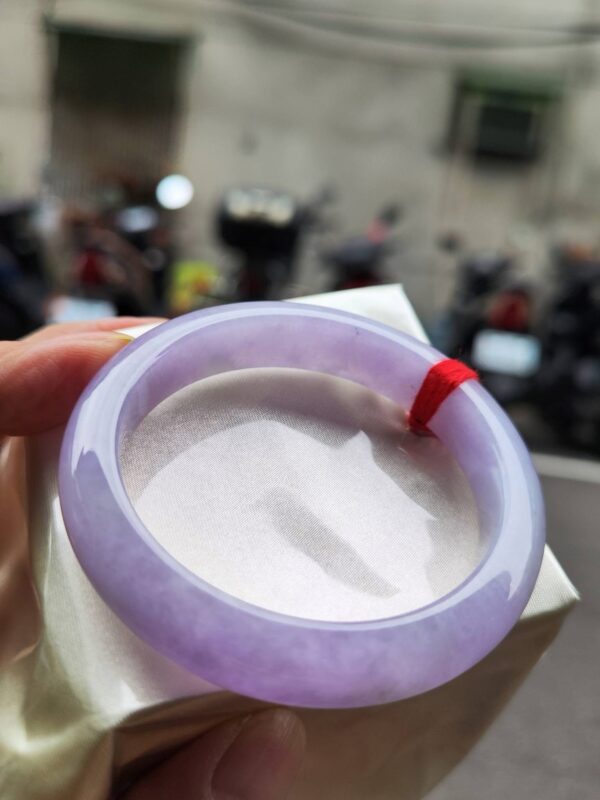 🌸滿色濃紫羅蘭正圈手鐲  天然緬甸玉A貨 🌸